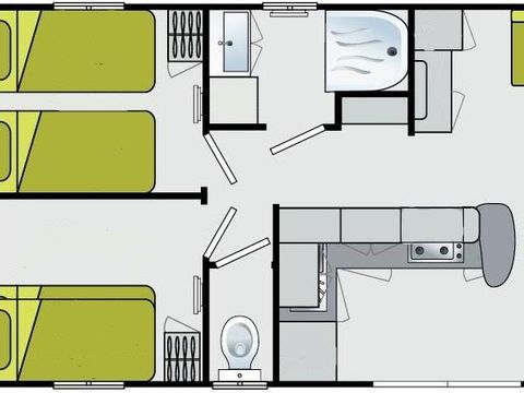 Mobilhome 8 personnes - Premium - 3 chambres