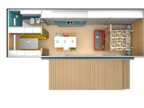 MOBILHOME 4 personnes - 2 chambres / 1 salle de bain - terrasse couverte