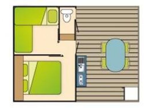 MOBILHOME 5 personnes - CONFORT +