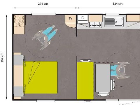 MOBILHOME 4 personnes - PMR