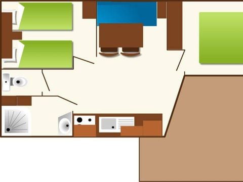 MOBILHOME 4 personnes - Mobil-Home O'Phéa 4
