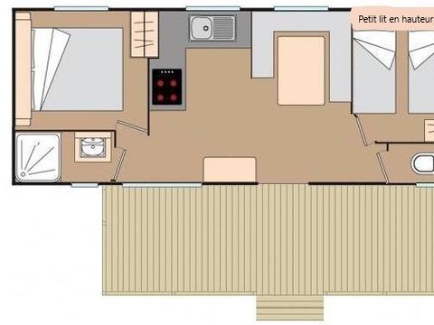 Mobilhome 5 personnes - Myrtil - 5 personnes ( 4 adultes + 1 enfant de - 9 ans petit lit en hauteur) - 2 chambres