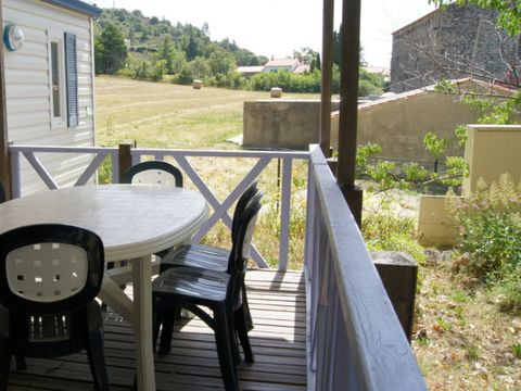 Mobilhome 6 personnes - Agaric ' spécial bébé' - 6 personnes - 2 chambres ' lit parapulie, pousssette canne et réhausseur de chaise'