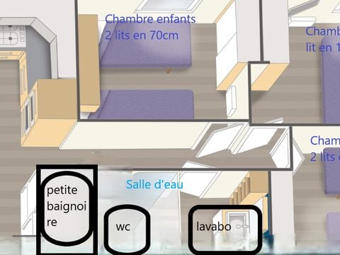 Mobilhome 6 personnes - AGAVE - 6 personnes - 3 chambres