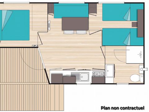 Mobilhome 4 personnes - Mobil-home APOLLON 2 chambres