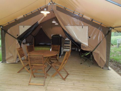Bungalow toilé 5 personnes - Bungalow Toilé Luxe 3 Pièces 5 Personnes Sans Sanitaire PMR
