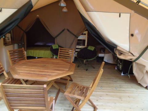 Bungalow toilé 5 personnes - Bungalow Toilé Luxe 3 Pièces 5 Personnes Sans Sanitaire PMR