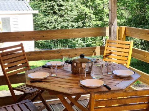 BUNGALOW TOILÉ 5 personnes - Bungalow Toilé Luxe 3 Pièces 5 Personnes Sans Sanitaire