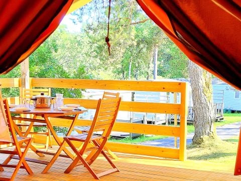 BUNGALOW TOILÉ 5 personnes - Bungalow Toilé Luxe 3 Pièces 5 Personnes Sans Sanitaire