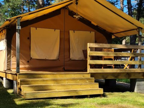 Bungalow toilé 5 personnes - Bungalow Toilé Luxe 3 Pièces 5 Personnes Sans Sanitaire PMR