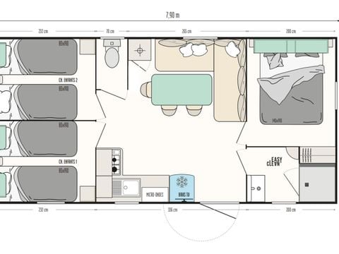 MOBILHOME 8 personnes - Mobil Home 4 Pièces 6/8 Personnes