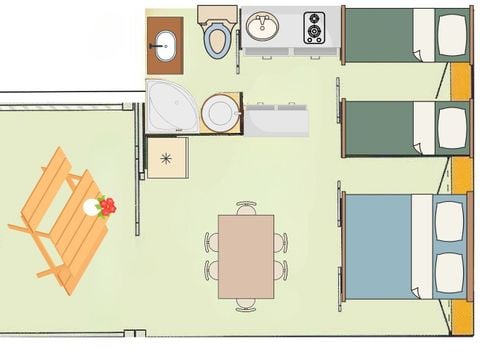 CHALET 5 personnes - Chalet 2 chambres