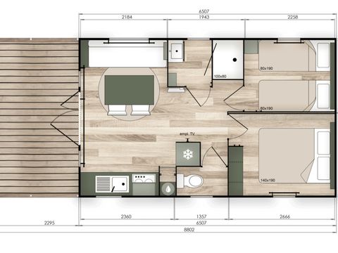 MOBILHOME 4 personnes - Mobil-home Panoramique Luxe 2 Chambres