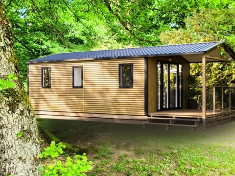 MOBILHOME 4 personnes - Mobil Home Luxe Panoramique 3 Pièces 4 Personnes + TV