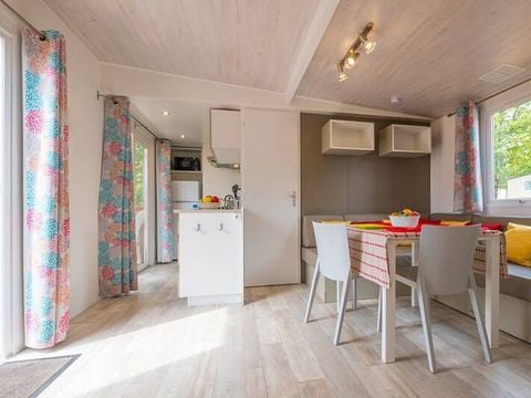 MOBILHOME 6 personnes - Premium | 3 Ch. | 6 Pers. | Terrasse Couverte | 2 SDB | Clim.
