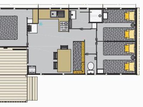 MOBILHOME 6 personnes - MOOREA