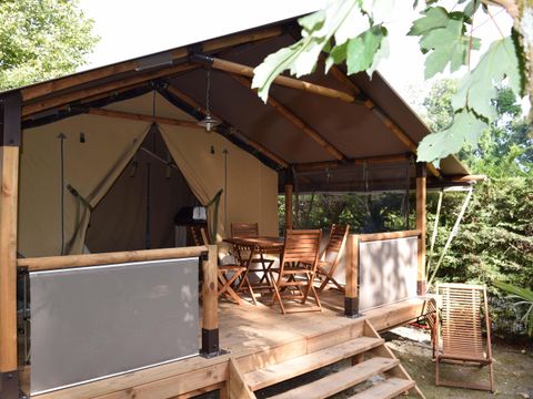 Tente en toile et en bois 5 personnes - LODGE KENYA - SANS SANITAIRES