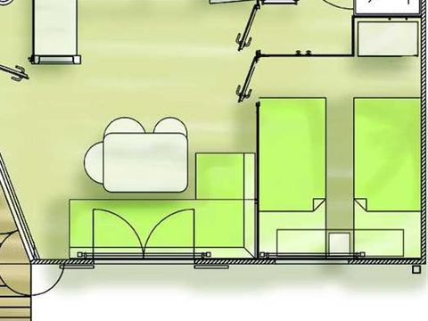 MOBILHOME 4 personnes - Pacifique Premium 32m2 - CLIM + LV