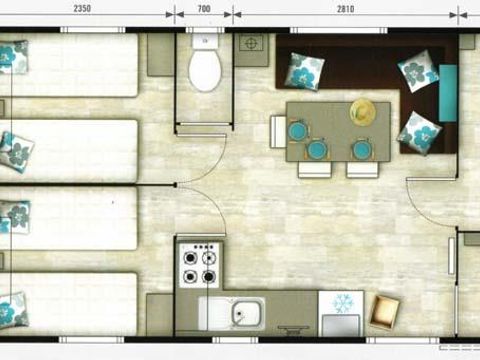 Mobilhome 6 personnes - Bermudes 31 m² -3 chambres- - CLIM