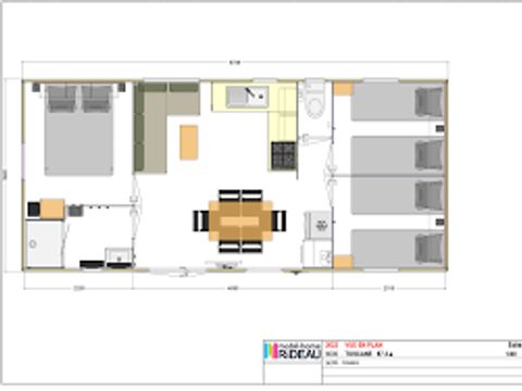 Mobilhome 6 personnes - Toscane 33m²-3 chambres- - CLIM