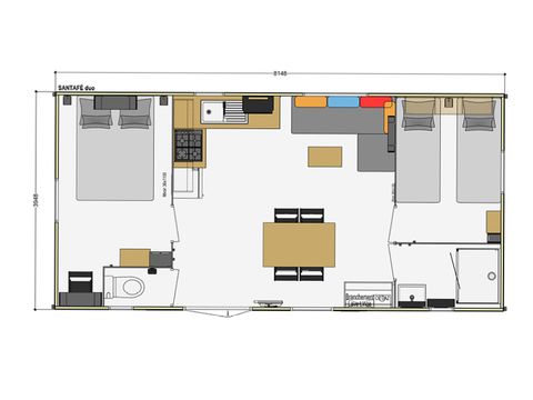 Mobilhome 4 personnes - GRAND - CONFORT » - 2 chambres - CLIM - TV