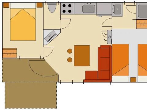 MOBILHOME 5 personnes - A3 - vue sur la mer