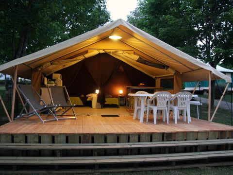 TENTE TOILE ET BOIS 4 personnes - Lodge Nature - Sans sanitaires