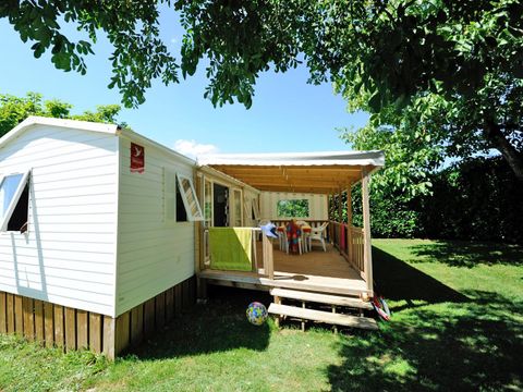 MOBILHOME 6 personnes - Cottage DORDOGNE TRIBU - 3 chambres avec terrasse couverte 18m²