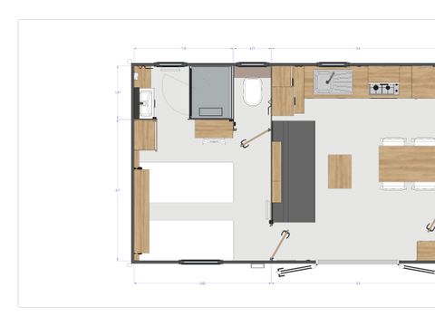 MOBILHOME 4 personnes - Cottage Terrasses du Causse - 2 chambres
