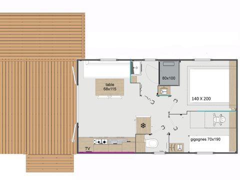 MOBILHOME 4 personnes - Cottage Les Étoiles Occitanes (Arrivée dimanche)
