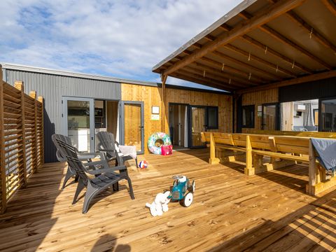 MOBILHOME 10 personnes - Cottage Premium "Route de la noix" 5 ch. - TV - CLIM - LV - 3 SDB