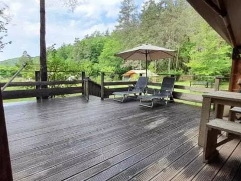 Tente en toile et en bois 4 personnes - Tente Bali 3 Pièces 4 Personnes