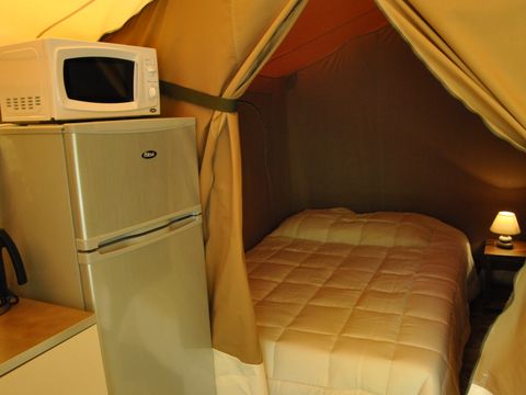 Tente en toile et en bois 4 personnes - Insolite - Tente Lodge 2 chambres - sans sanitaire