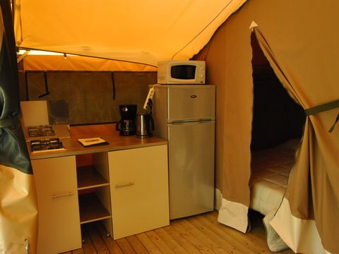 Tente en toile et en bois 4 personnes - Insolite - Tente Lodge 2 chambres - sans sanitaire - Dimanche