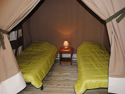 Tente en toile et en bois 4 personnes - Insolite - Tente Lodge 2 chambres - sans sanitaire - Dimanche