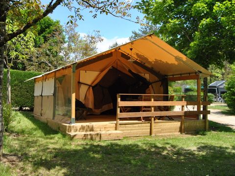 Tente en toile et en bois 4 personnes - Insolite - Tente Lodge 2 chambres - sans sanitaire - Dimanche