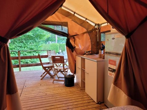 TENTE TOILE ET BOIS 5 personnes - Insolite - Tente Lodge 2 chambres - sans sanitaire -