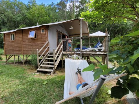 Unique 5 personnes - Premium - Cabane lodge Africa 2 chambres - avec sanitaire