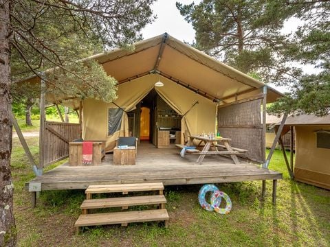 LODGE 6 personnes - Tente Ciela Nature Lodge - 2 chambres - Cuisine équipée – Salle de bain