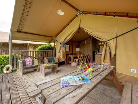 LODGE 6 personnes - Tente Ciela Nature Lodge - 3 chambres - Cuisine équipée – Salle de bain