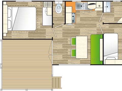 MOBILHOME 4 personnes - Ciela Confort Compact - 2 chambres