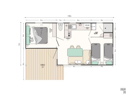 MOBILHOME 5 personnes - Ciela Confort - 2 chambres