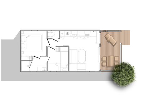 MOBILHOME 5 personnes - Ciela Privilège Bay - 2 chambres - Vue sur le lac - barbecue