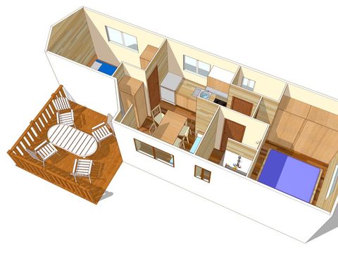MOBILHOME 4 personnes - Classic | 2 Ch. | 4 Pers. | Terrasse simple | Clim.
