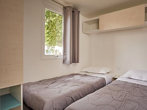 MOBILHOME 6 personnes - Comfort | 3 Ch. | 6 Pers. | Terrasse surélevée | Clim. | TV