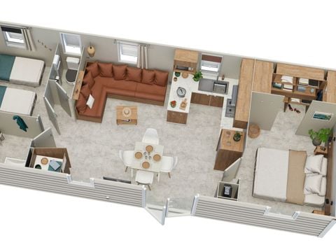 MOBILHOME 4 personnes - Castel Palace**** Sans terrasse