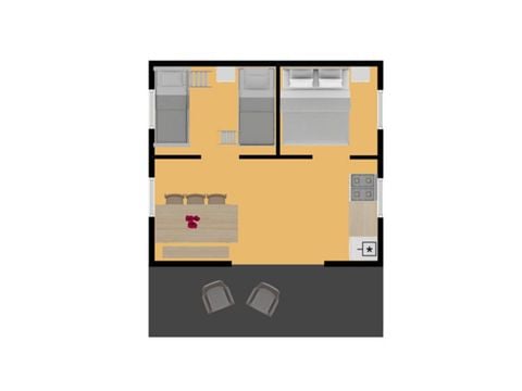 TENTE TOILE ET BOIS 6 personnes - Bulot