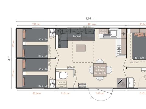 MOBILHOME 6 personnes - IRM Magnolia - E04