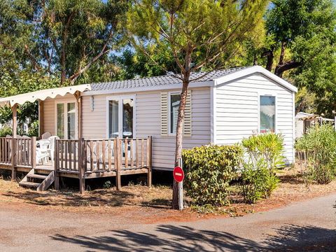 BUNGALOW 4 personnes - Mobil-home | Comfort | 2 Ch. | 4 Pers. | Terrasse surélevée non couverte | 1 SDB | TV