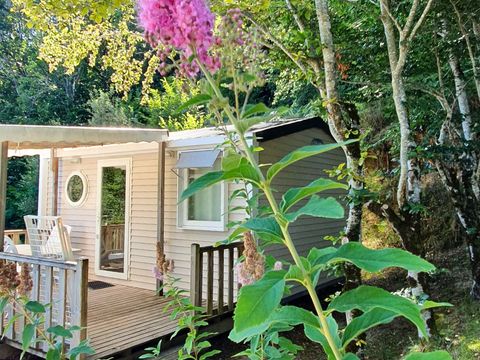 MOBILHOME 2 personnes - Mobil-home Confort 18m² (1 chambre) + TV + terrasse semi couverte 2 pers.